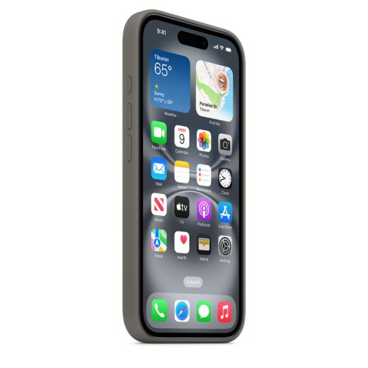 Оригинальный силиконовый чехол Apple Silicone Case with MagSafe Stone Gray для iPhone 16 Plus (MYYC3)