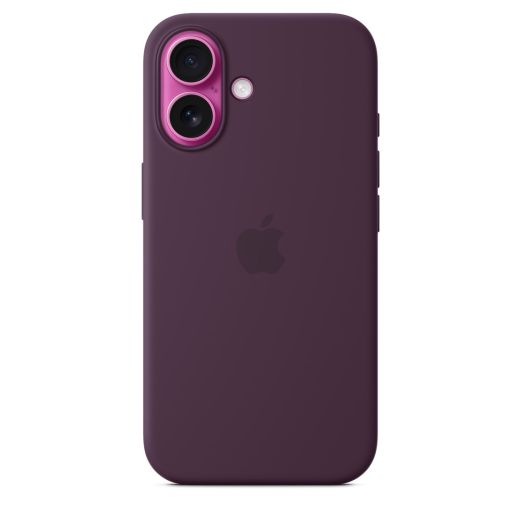 Оригінальний силіконовий чохол Apple Silicone Case with MagSafe Plum для iPhone 16 (MYY43)