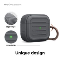 Силиконовый чехол Elago Armor Dark Grey для AirPods 3 (AP3-ARMOR-DGY)