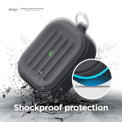 Силіконовий чохол Elago Armor Dark Grey для AirPods 3 (AP3-ARMOR-DGY)