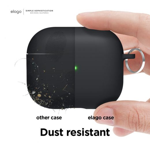 Силіконовий чохол Elago Liquid Hybrid Hang Black для AirPods 3 (AP3RH-HANG-BK)