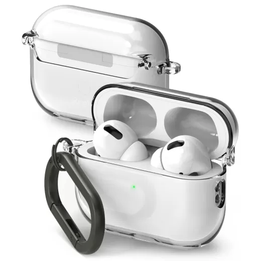 Чехол с карабином Ringke Hinge Clear для AirPods 2