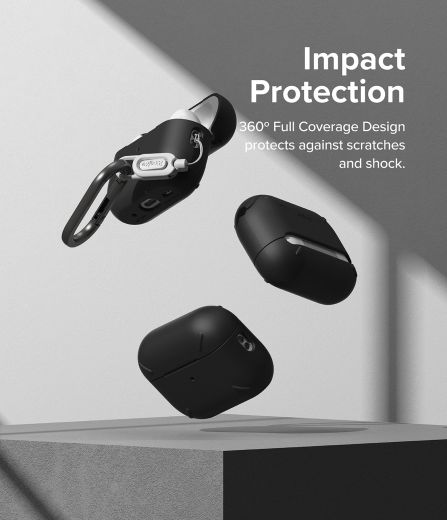Чохол з карабіном Ringke Layered Black для AirPods Pro 2