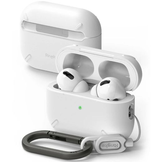 Чехол с карабином Ringke Layered White для AirPods Pro 2