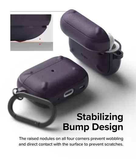 Чохол з карабіном Ringke Onyx Deep Purple для AirPods 2