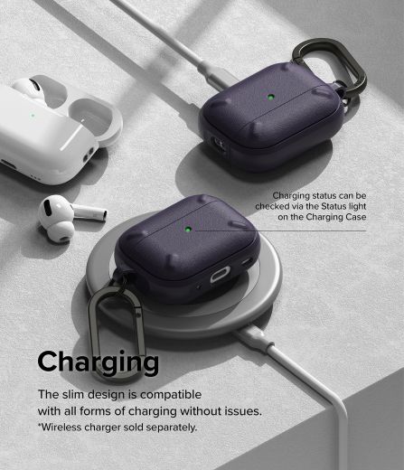 Чохол з карабіном Ringke Onyx Deep Purple для AirPods 2