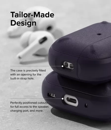 Чохол з карабіном Ringke Onyx Deep Purple для AirPods 2