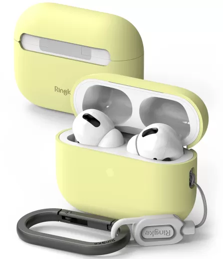 Силіконовий чохол з карабіном Ringke Silicone Mellow Yellow для AirPods Pro 2