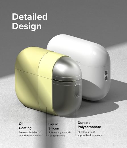 Силіконовий чохол з карабіном Ringke Silicone Mellow Yellow для AirPods Pro 2