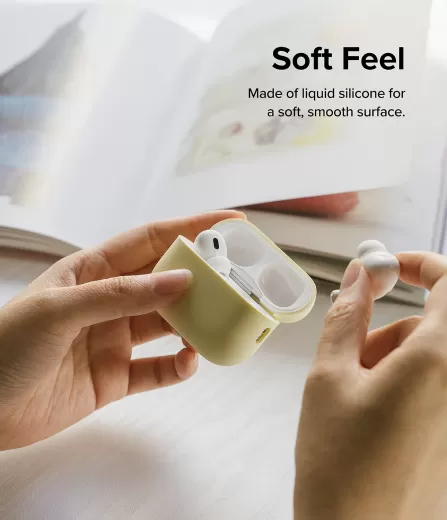 Силіконовий чохол з карабіном Ringke Silicone Mellow Yellow для AirPods Pro 2