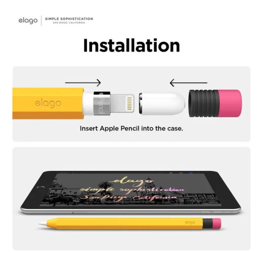 Чохол Elago Classic Pencil Case Yellow для Apple Pencil 1-го покоління