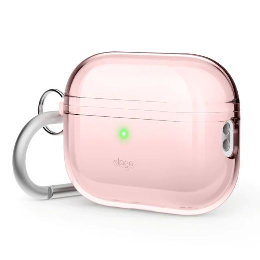 Чохол з карабіном  Elago Clear Hang Case Lovely Pink для AirPods Pro (2 покоління) (EAPP2CL-HANG-LPK)