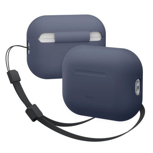 Силіконовий чохол Elago Silicone Base Case Jean Indigo with Flat Strap для AirPods Pro 2 (APP2SC-BASIC-JIN)