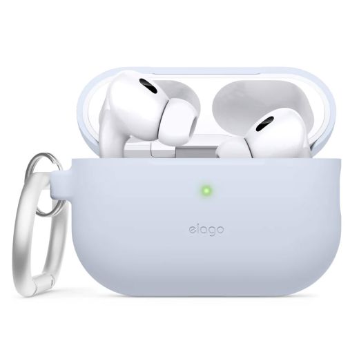 Силіконовий чохол Elago Silicone Hang Case Light Blue для AirPods Pro 2 (APP2SC-HANG-LBL)