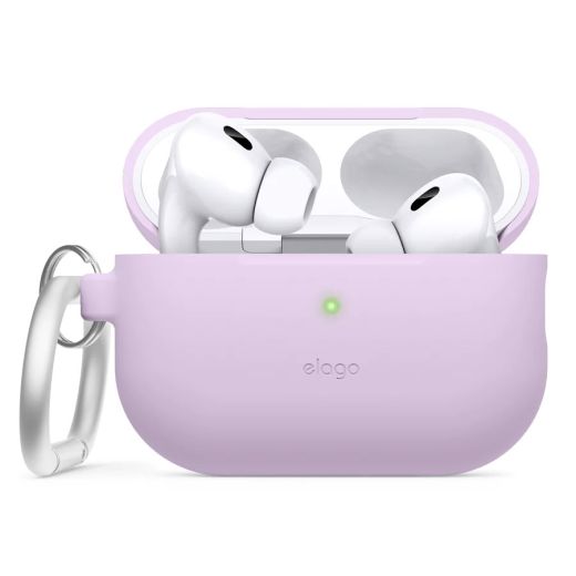 Силіконовий чохол Elago Silicone Hang Case Lavender для AirPods Pro 2 (APP2SC-HANG-LV, EAPP2CSC-ORHA-LV)