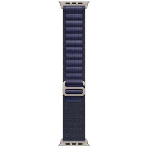 Оригинальный ремешок Apple Alpine Loop Navy Medium Natural Titanium Finish для Apple Watch 49мм | 46мм | 45мм | 44мм (MXMY3)