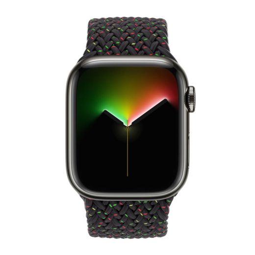 Оригинальный ремешок Apple Braided Solo Loop Black Unity Size 4 для Apple Watch 42mm | 41mm | 40mm | 38mm (MMW93)