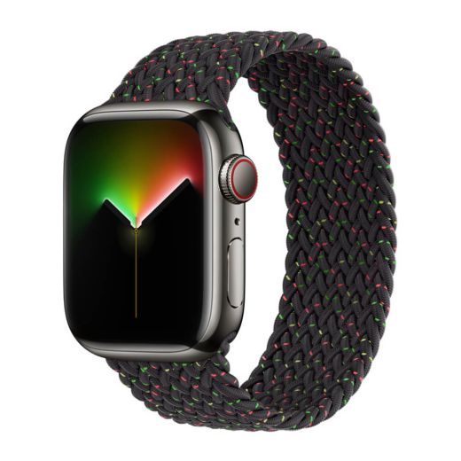 Оригинальный ремешок Apple Braided Solo Loop Black Unity Size 8 для Apple Watch 42mm | 41mm | 40mm | 38mm (MMW93)