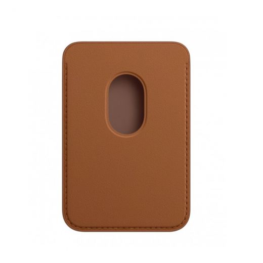 Оригинальный кожаный кошелек Apple Leather Wallet with MagSafe Saddle Brown (MHLT3) для iPhone 12 | 13