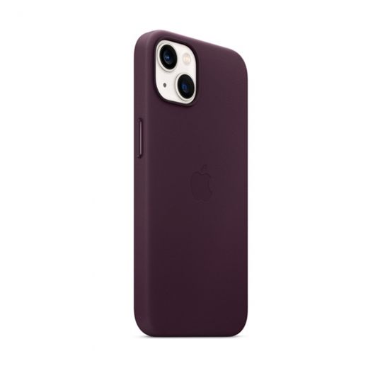 Оригинальный кожаный чехол Apple Leather Case with MagSafe Dark Cherry для iPhone 13 (MM143)