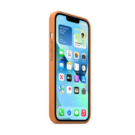 Чохол CasePro Leather Case with MagSafe Golden Brown для iPhone 13 Mini