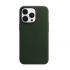 Чехол CasePro Leather Case with MagSafe Sequoia Green для iPhone 13 Pro