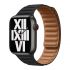 Оригинальный ремешок Apple Leather Link Size S | M Midnight для Apple Watch 45mm | 44mm | 42mm (ML813)