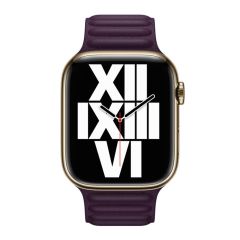 Оригинальный ремешок Apple Leather Link Size M | L Dark Cherry для Apple Watch 42mm | 41mm | 40mm | 38mm (ML7N3)