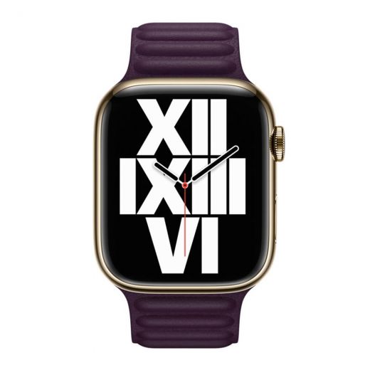 Оригінальний ремінець Apple Leather Link Size S | M Dark Cherry для Apple Watch 45 mm | 44 mm | 42 mm (ML7W3)