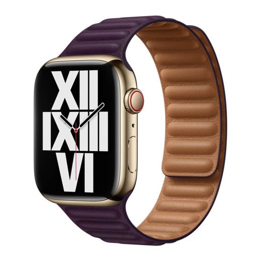 Оригінальний ремінець Apple Leather Link Size S | M Dark Cherry для Apple Watch 45 mm | 44 mm | 42 mm (ML7W3)