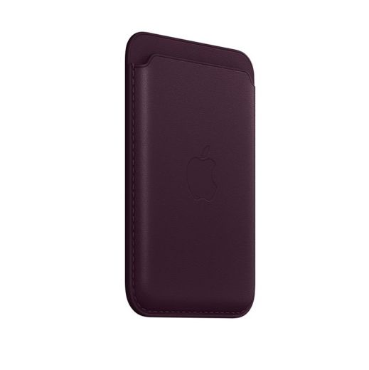 Кожаный чехол-кошелек с локатором Apple Leather Wallet with MagSafe Dark Cherry (MM0T3) для iPhone 12 | 13 | 14