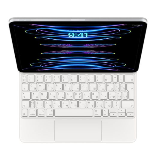 Чехол-клавиатура Apple Magic Keyboard White (MJQJ3RS/A) для iPad Pro 11" (2020 | 2021 | 2022 | M1 | M2) | Air 10.9" 4 | 5 (2020 | 2022)