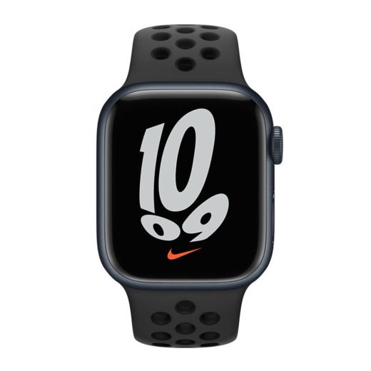 Оригінальний ремінець Apple Nike Sport Band Anthracite | Black для Apple Watch 42mm | 41 mm| 40 mm| 38 mm (ML833)