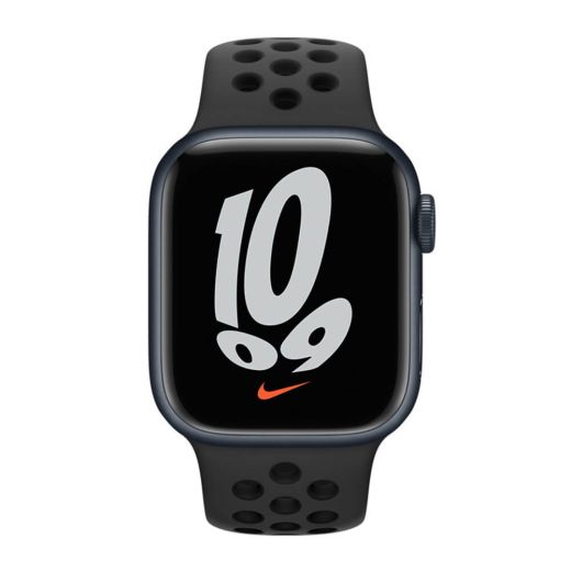 Оригинальный ремешок Apple Nike Sport Band Anthracite | Black для Apple Watch 41 mm| 40 mm| 38 mm (ML833)