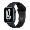 Оригінальний ремінець Apple Nike Sport Band Anthracite | Black для Apple Watch 42mm | 41 mm| 40 mm| 38 mm (ML833)