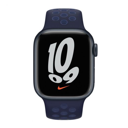 Оригинальный ремешок Apple Nike Sport Band Midnight Navy | Mystic Navy для Apple Watch 42mm | 41 mm| 40 mm| 38 mm (ML863)