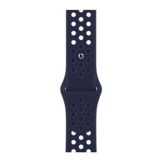 Оригинальный ремешок Apple Nike Sport Band Midnight Navy | Mystic Navy для Apple Watch 45 mm | 44 mm | 42 mm (ML8C3)