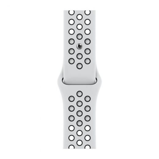 Оригинальный ремешок Apple Nike Sport Band Pure Platinum | Black для Apple Watch 42mm | 41 mm| 40 mm| 38 mm (ML843)