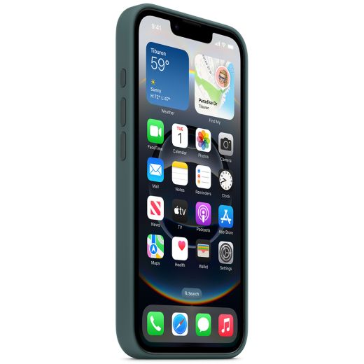 Оригінальний силіконовий чохол Apple Silicone Case Lake Green для iPhone 16e (MD3X4)