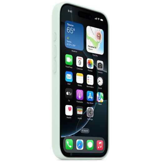Силіконовий чохол CasePro Silicone Case with MagSafe Aquamarine для iPhone 16 Pro