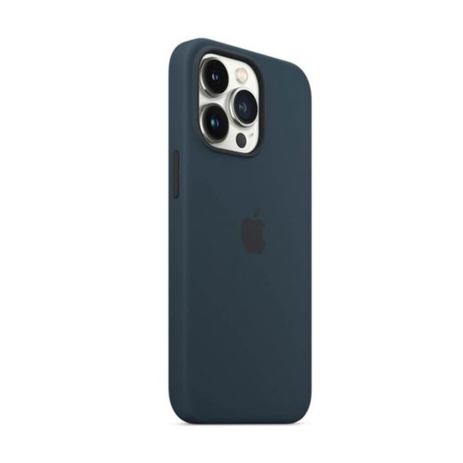 Оригинальный силиконовый чехол Apple Silicone Case with MagSafe Abyss Blue (MM2J3) для iPhone 13 Pro 