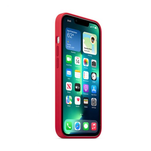 Оригінальний силіконовий чохол Apple Silicone Case with MagSafe (PRODUCT) RED для iPhone 13 Pro (MM2L3)