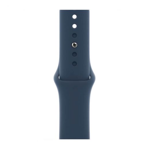 Оригінальний силіконовий ремінець Apple Sport Band Abyss Blue для Apple Watch 42mm | 41mm | 40mm | 38mm (MKUE3)