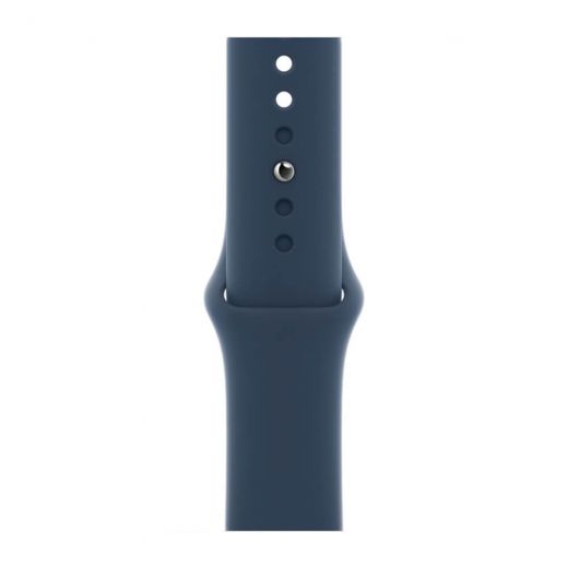 Оригинальный силиконовый ремешок Apple Sport Band Abyss Blue для Apple Watch 41mm | 40mm | 38mm (MKUE3)