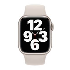 Оригинальный силиконовый ремешок Apple Sport Band Starlight для Apple Watch 42mm | 41mm | 40mm | 38mm (MKU93)