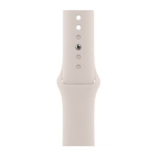 Оригинальный силиконовый ремешок Apple Sport Band Starlight для Apple Watch 42mm | 41mm | 40mm | 38mm (MKU93)