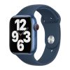 Оригінальний силіконовий ремінець Apple Sport Band Abyss Blue для Apple Watch 45mm | 44mm | 42mm (MKUW3)