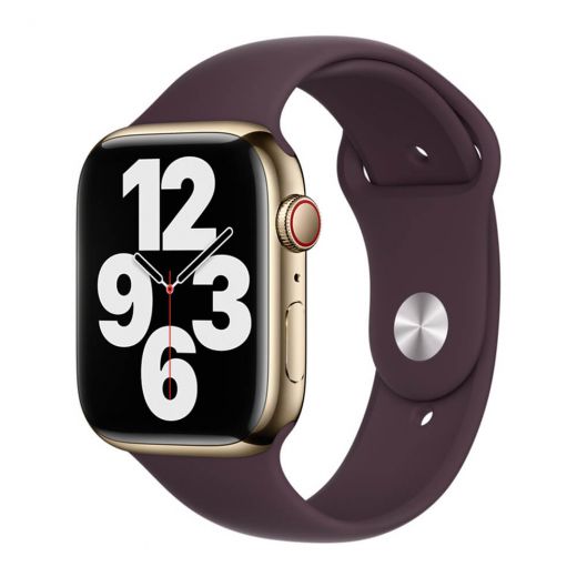 Оригінальний силіконовий ремінець Apple Sport Band Dark Cherry для Apple Watch 45mm | 44mm | 42mm (MKV13)