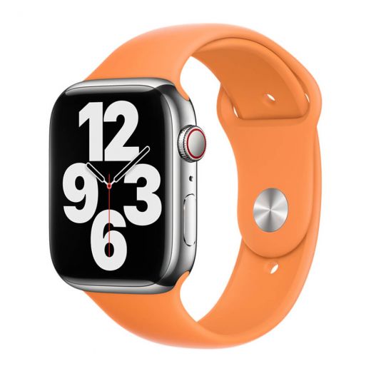 Оригінальний силіконовий ремінець Apple Sport Band Marigold для Apple Watch 45mm | 44mm | 42mm (MKUX3)