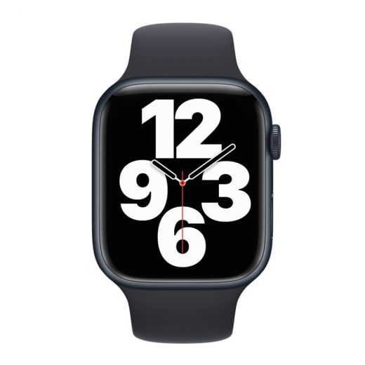 Оригінальний силіконовий ремінець Apple Sport Band Midnight для Apple Watch 45mm | 44mm | 42mm (MKUQ3)